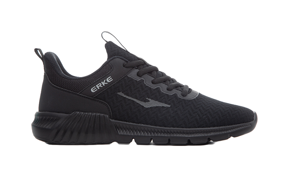 Erke Shock Absorbers Slip Resistant Abrasion Resistant Low top Sports Casual Shoes Men's Black 