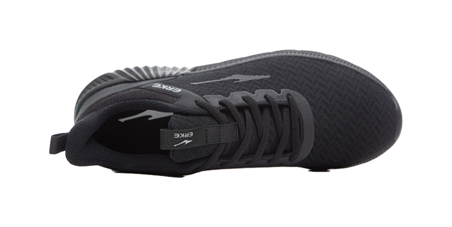 Erke Shock Absorbers Slip Resistant Abrasion Resistant Low top Sports Casual Shoes Men's Black 