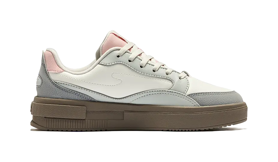 Erke Stunning Slip Resistant Abrasion Resistant Low top Skateboard Shoes Women's Microcrystal White Dew Gray 