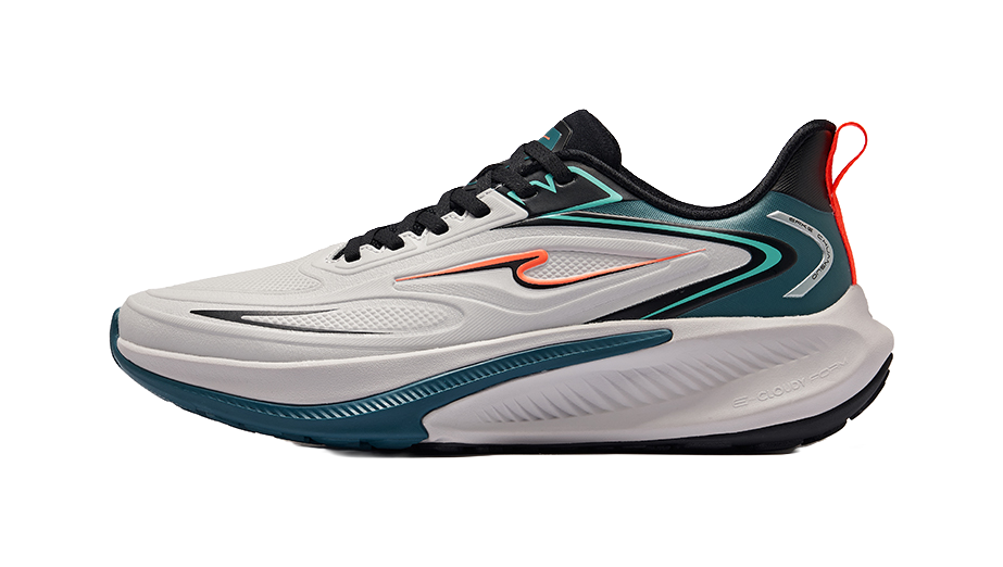 Erke Tissot 4 Cushioning, Waterproof, Lightweight Low top Sprint City Commute Running Shoes Men's Gray Cyan 