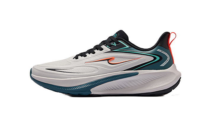 Erke Tissot 4 Cushioning, Waterproof, Lightweight Low top Sprint City Commute Running Shoes Men's Gray Cyan 