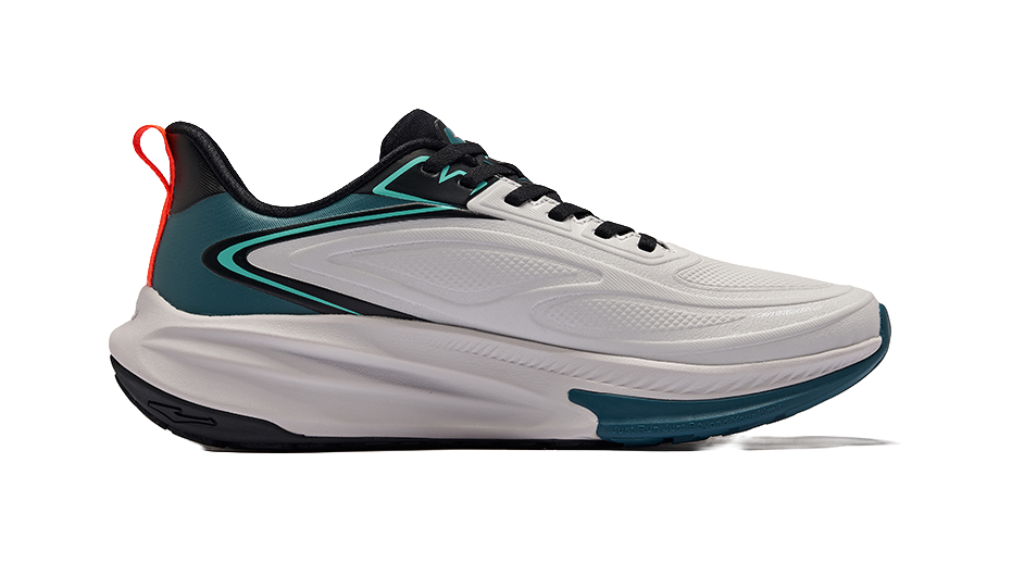 Erke Tissot 4 Cushioning, Waterproof, Lightweight Low top Sprint City Commute Running Shoes Men's Gray Cyan 