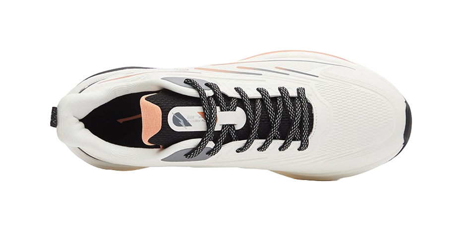 Erke Toss Neutral Force Shock Absorbers Slip Resistant Abrasion Resistant Low top Running Shoes Men's White Orange 