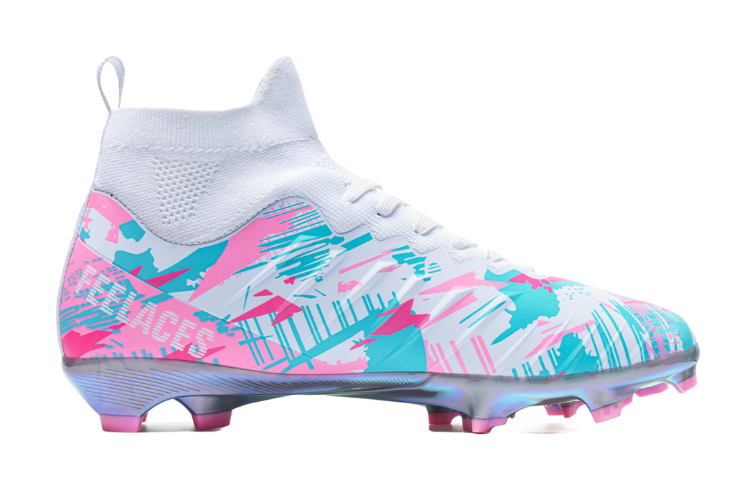 FEELACES AG Artificial Ground Natural Grass Slip Resistant Coverage Support Soccer Shoes Unisex Pink 