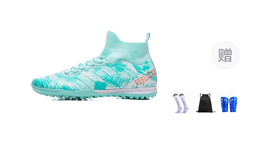 FEELACES Soccer Shoes Unisex High top Purple 