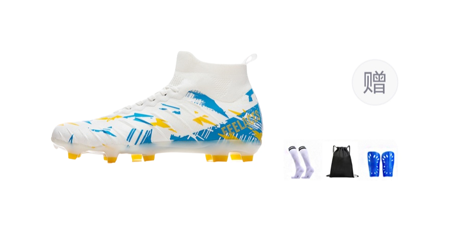 FEELACES Soccer Shoes Unisex High top Purple 