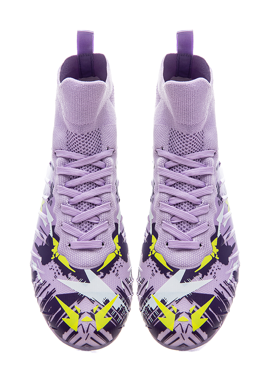 FEELACES Soccer Shoes Unisex High top Purple 