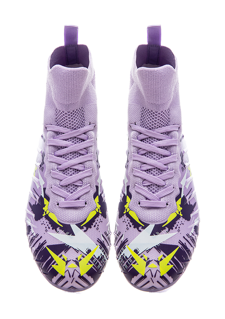 FEELACES Soccer Shoes Unisex High top Purple 
