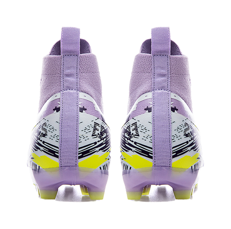 FEELACES Soccer Shoes Unisex High top Purple 