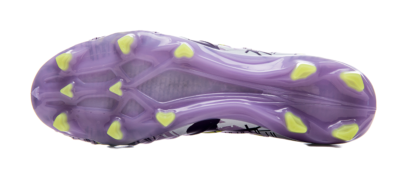 FEELACES Soccer Shoes Unisex High top Purple 