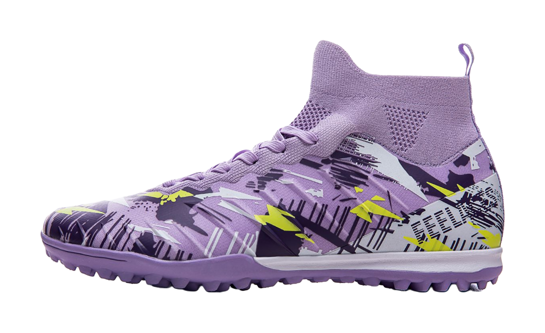 FEELACES Soccer Shoes Unisex High top Purple 