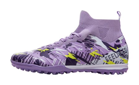 FEELACES Soccer Shoes Unisex High top Purple 
