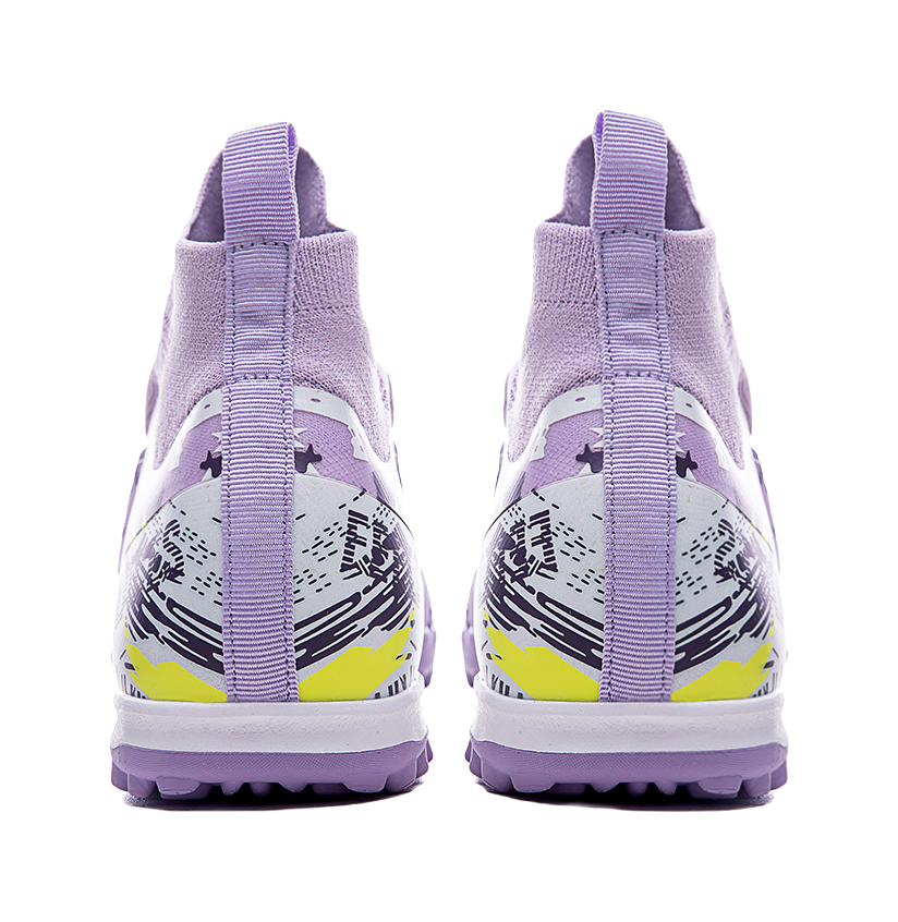 FEELACES Soccer Shoes Unisex High top Purple 
