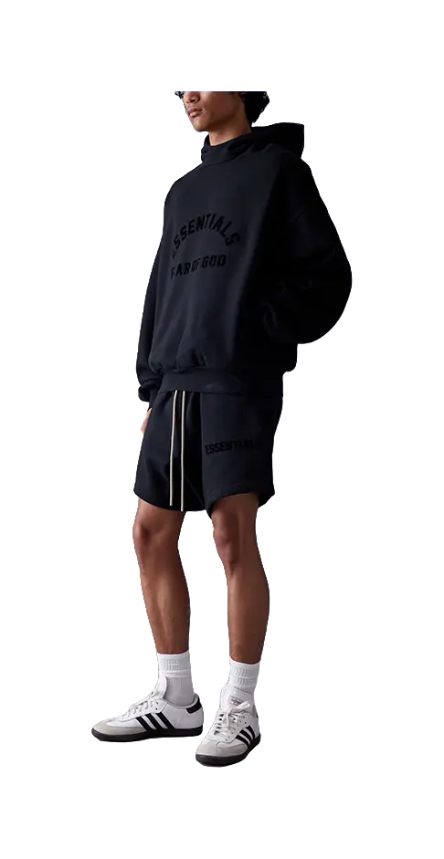 Fear Of God Essentials logo-print drop-shoulder hoodie  vjsneaker.com