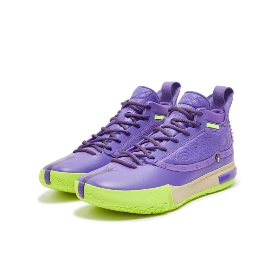 Front view of 361° Joker Yokei Generation One Basketball Shoes Men High-Top Ultraviolet/Spiritual Purple