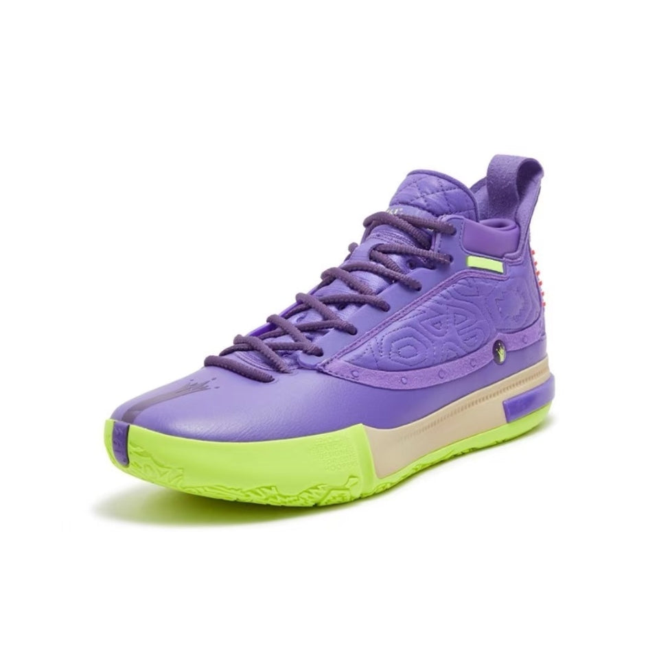 Front view of 361° Joker Yokei Generation One Basketball Shoes Men High-Top Ultraviolet/Spiritual Purple