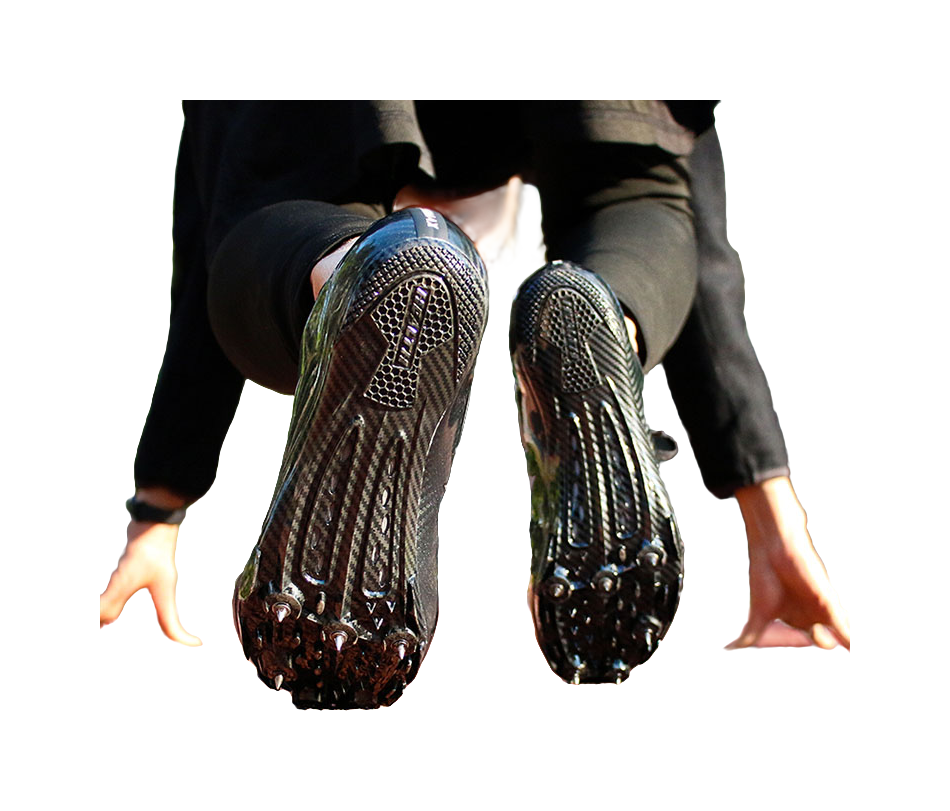 HEALTH 155S Shock Absorbers Slip Resistant Abrasion Resistant Low top Sprint Running Shoes Unisex Black 