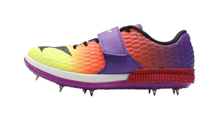 HEALTH 1608 Track Spikes Running Sprinting Sprint Shoes Unisex Low top Purple/Red/Yellow 