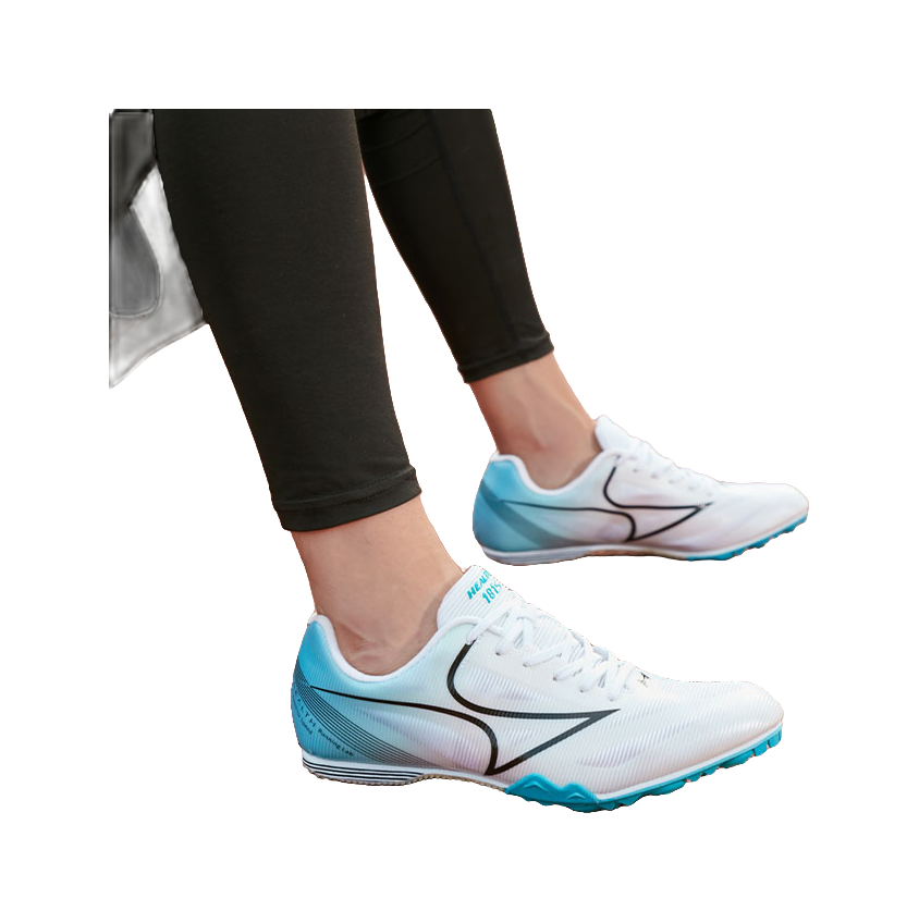 HEALTH 181S Shock Absorbers Slip Resistant Abrasion Resistant Breathable Low top Sprint Running Shoes Unisex White Blue 