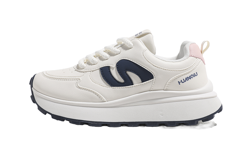 HUANQIU Abrasion Resistant Breathable Low top Casual Shoes Women's Beige Blue 