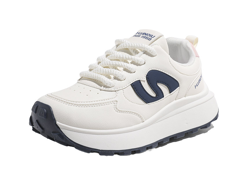 HUANQIU Abrasion Resistant Breathable Low top Casual Shoes Women's Beige Blue 