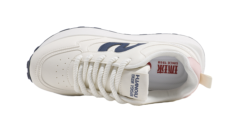 HUANQIU Abrasion Resistant Breathable Low top Casual Shoes Women's Beige Blue 