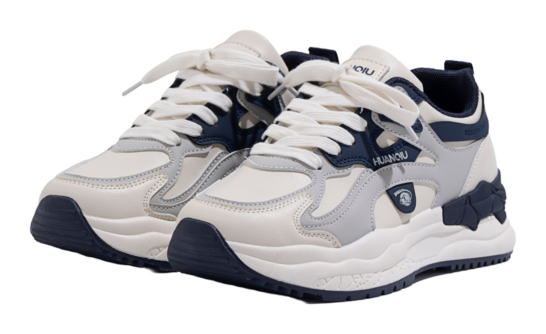 HUANQIU Abrasion Resistant Low top Casual Shoes Women's Beige Burgundy 