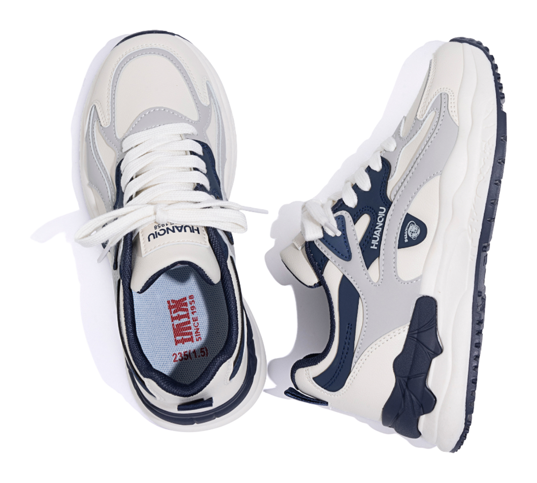 HUANQIU Abrasion Resistant Low top Casual Shoes Women's Beige Burgundy 