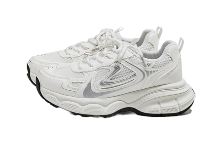 HUANQIU Abrasion Resistant Low top Chunky Sneakers Women's White  VJSNEAKER