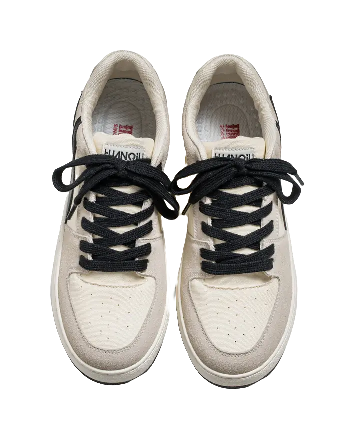 HUANQIU Abrasion Resistant, Lightweight, And Breathable Low top Skateboard Shoes Unisex Beige 