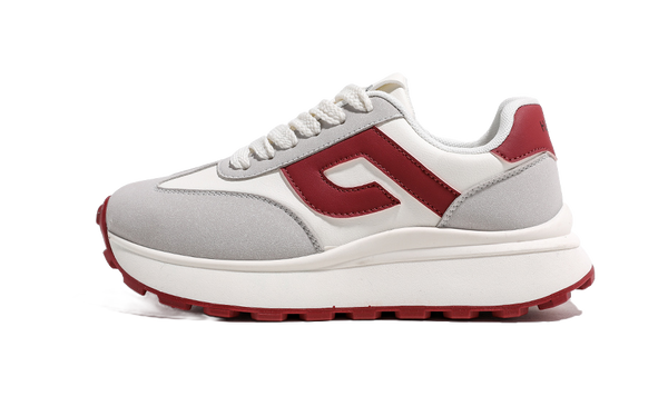 HUANQIU Anti Slip And Wear Resistant Height Increasing Low top Casual Shoes Women's Beige Red 