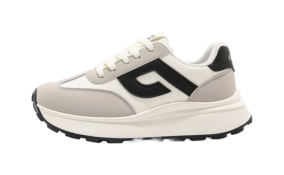 HUANQIU Anti Slip And Wear Resistant Height Increasing Low top Casual Shoes Women's Beige Red 