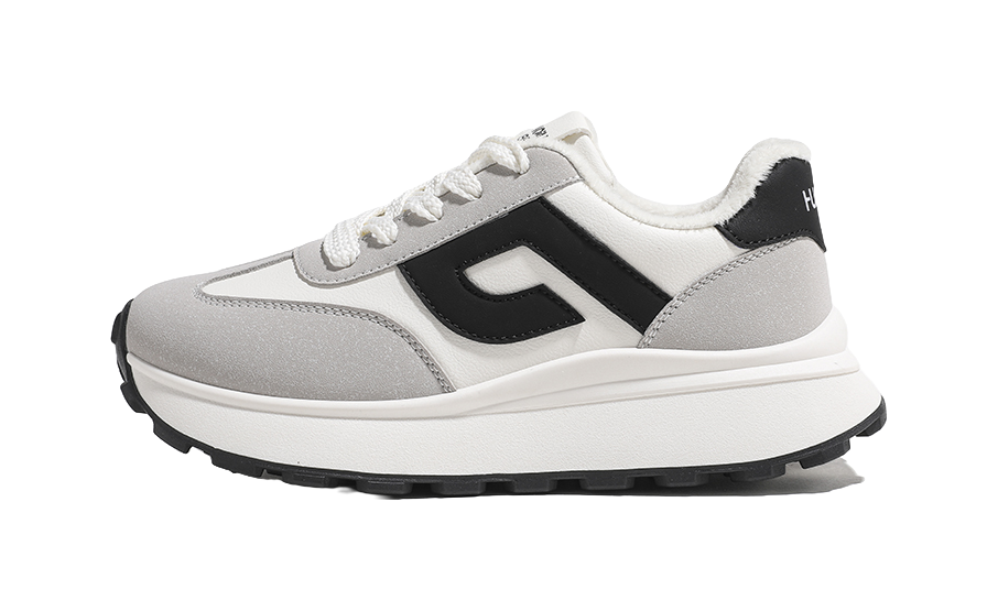 HUANQIU Anti Slip And Wear Resistant Height Increasing Low top Casual Shoes Women's Beige Red 