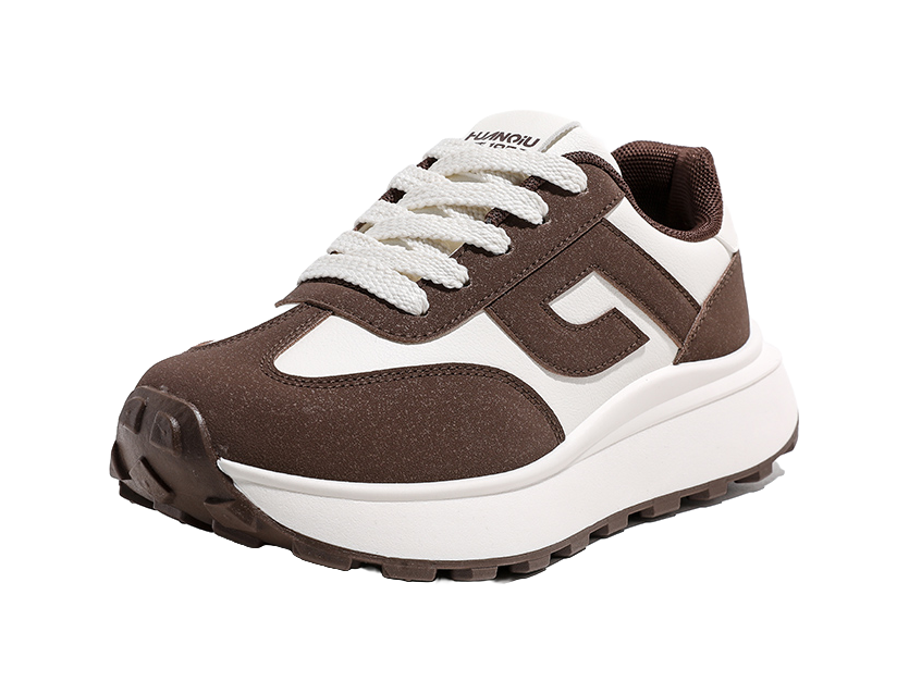 HUANQIU Anti Slip And Wear Resistant Height Increasing Low top Casual Shoes Women's Beige Red 