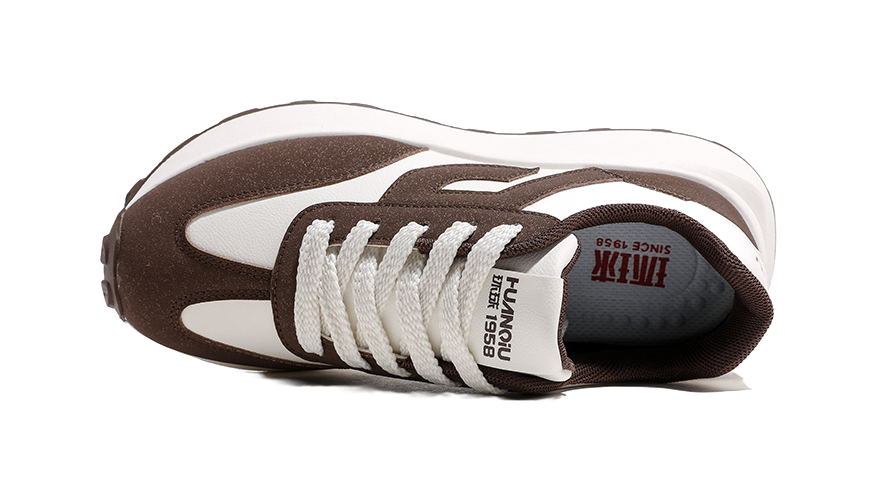 HUANQIU Anti Slip And Wear Resistant Height Increasing Low top Casual Shoes Women's Beige Red 