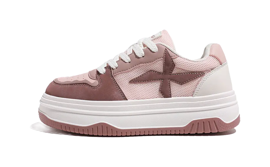 HUANQIU Anti Slip And Wear Resistant Height Increasing Low top Skateboard Shoes Women's 