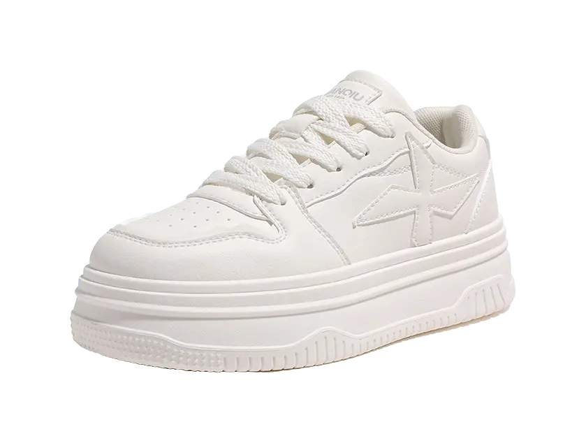 HUANQIU Anti Slip And Wear Resistant Height Increasing Low top Skateboard Shoes Women's 