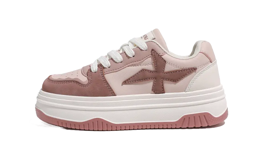 HUANQIU Anti Slip And Wear Resistant Height Increasing Low top Skateboard Shoes Women's 