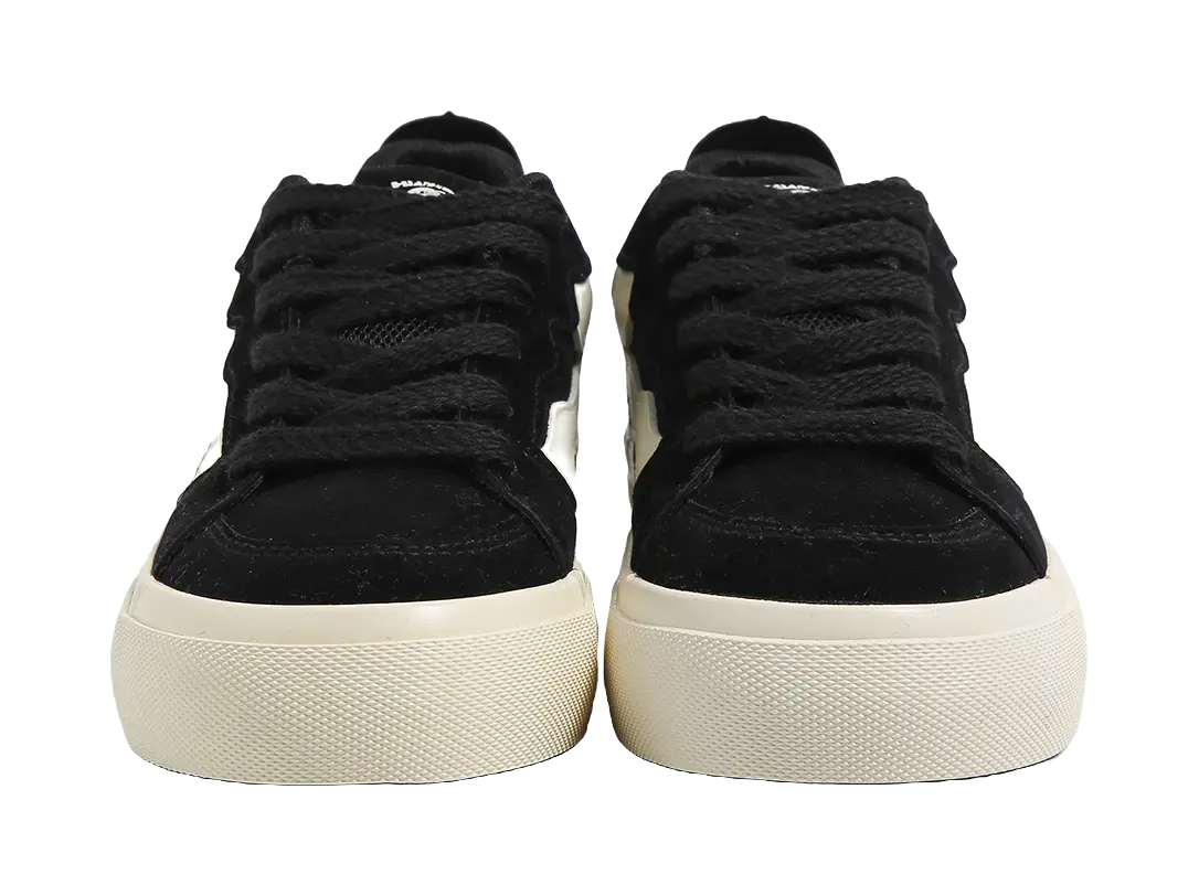 HUANQIU Anti Slip And Wear Resistant Height Increasing Low top Skateboard Shoes Women's Black 