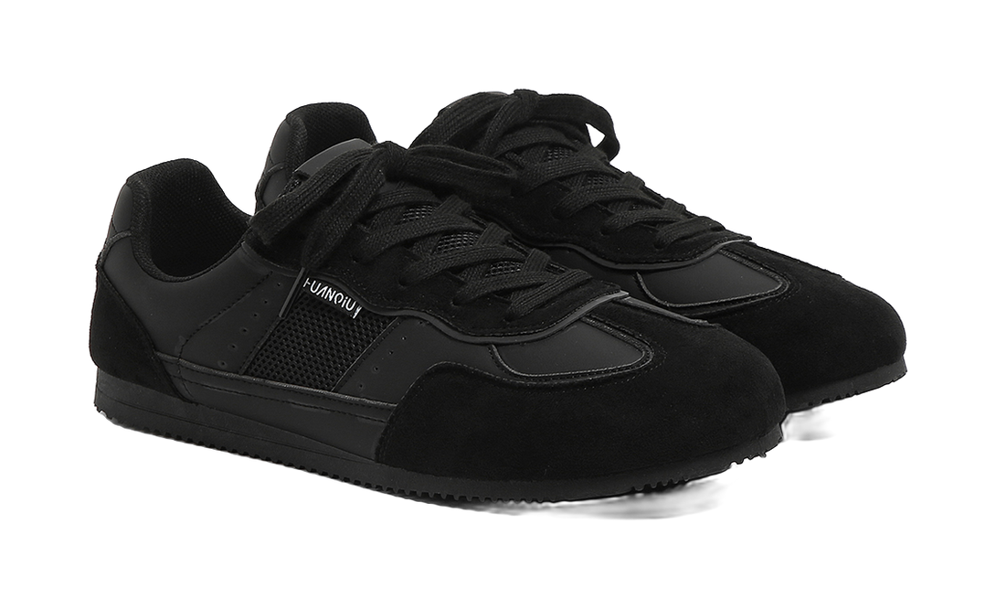 HUANQIU Breathable And Lightweight Low top Casual Shoes Men's Black 