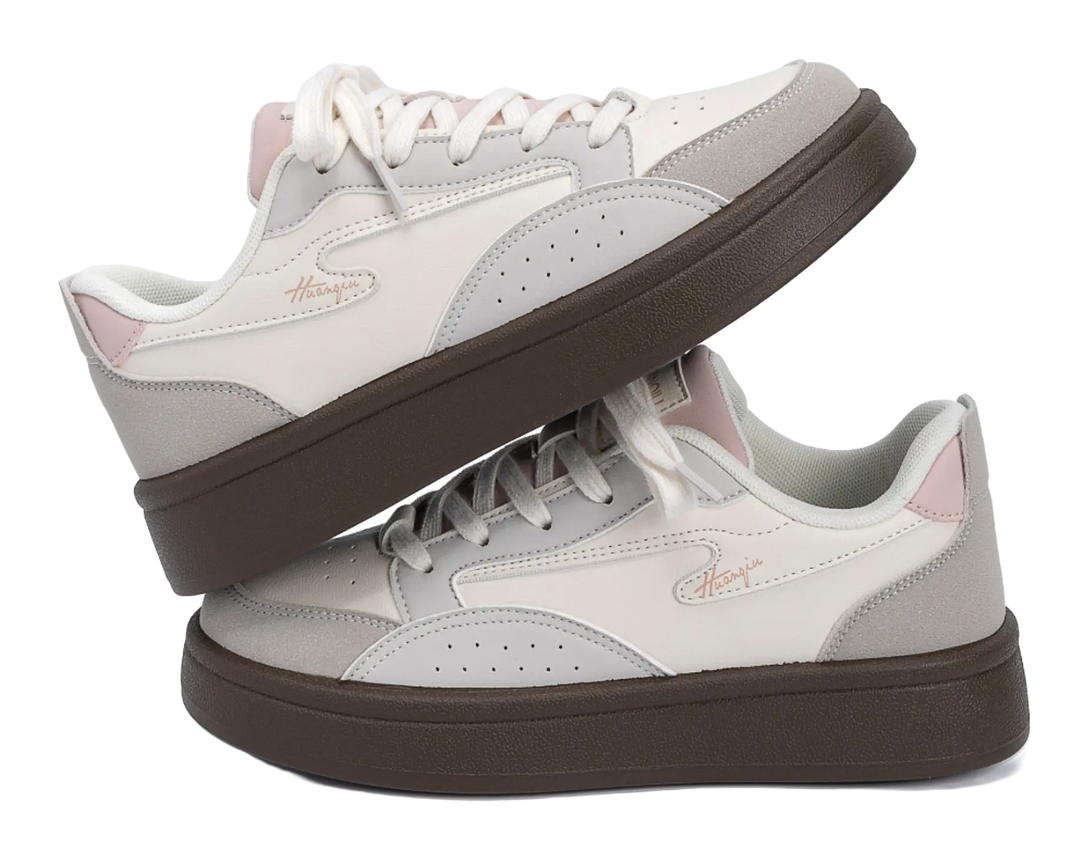 HUANQIU Coverage Abrasion Resistant Balance Lightweight Support Height Increasing Low top Skateboard Shoes Women's 