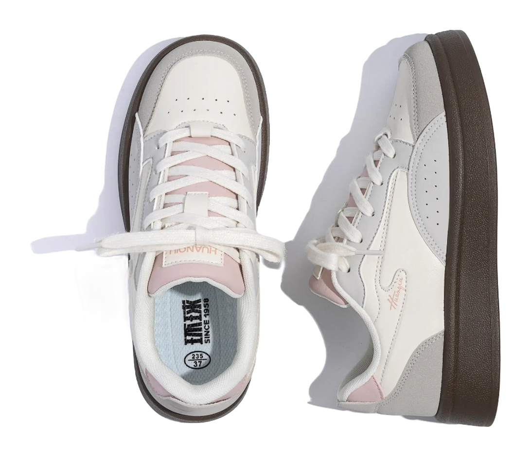 HUANQIU Coverage Abrasion Resistant Balance Lightweight Support Height Increasing Low top Skateboard Shoes Women's 