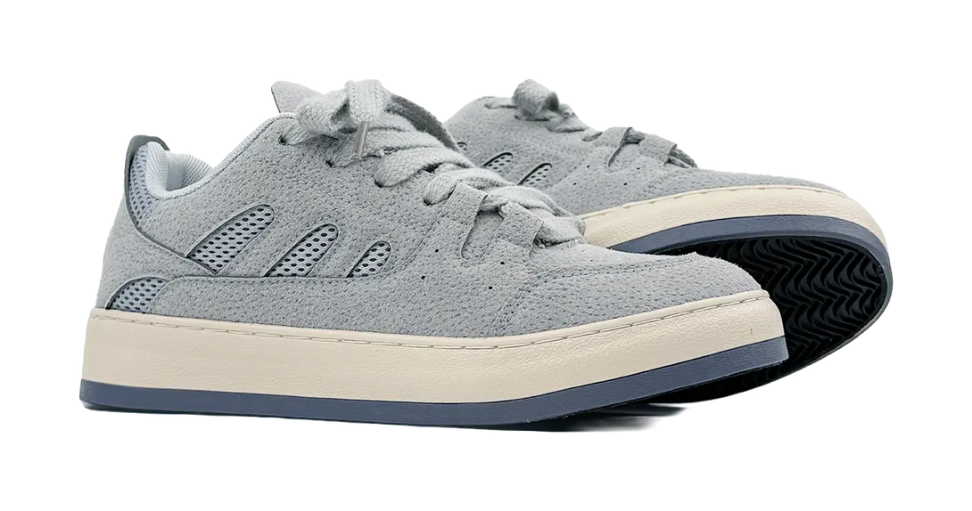 HUANQIU Coverage Abrasion Resistant Low top Skateboard Shoes Men's Gray 