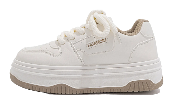 HUANQIU Coverage Balance Lightweight Breathable Height Increasing Low top Skateboard Shoes Women's 
