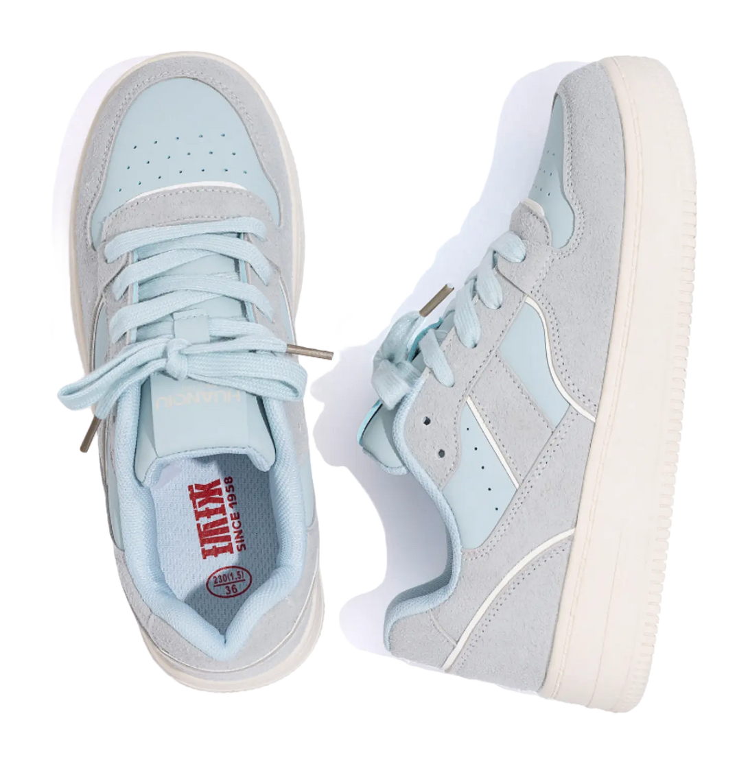 HUANQIU Coverage Height Increasing Breathability Low top Skateboard Shoes Women's 