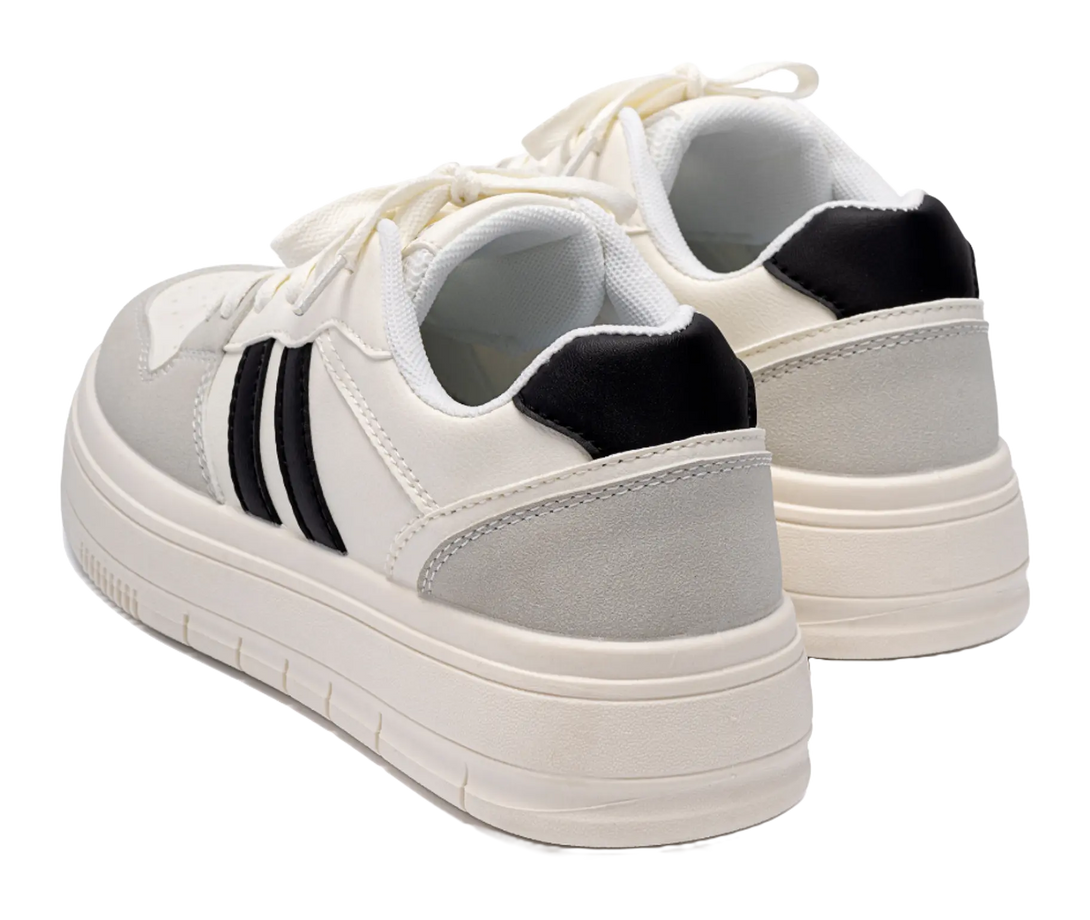 HUANQIU Coverage Height Increasing Lightweight Breathable Low top Skateboard Shoes Women's White Black 