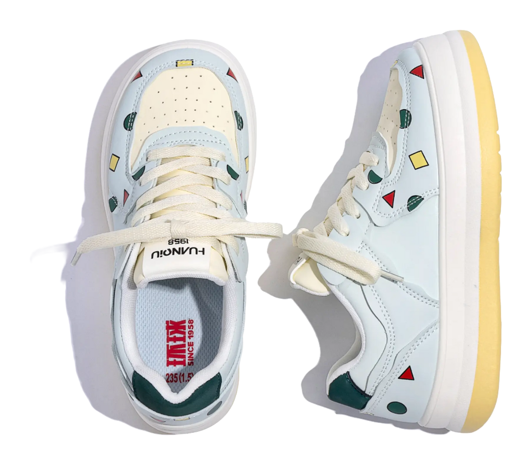 HUANQIU Coverage Lightweight Breathable Height Increasing Low top Skateboard Shoes Women's 