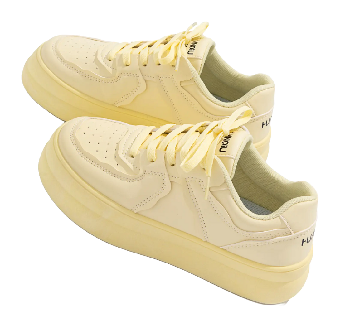 HUANQIU Coverage Lightweight Breathable Height Increasing Low top Skateboard Shoes Women's 