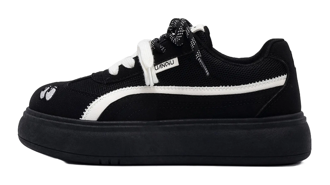 HUANQIU Coverage Lightweight Breathable Height Increasing Low top Skateboard Shoes Women's 