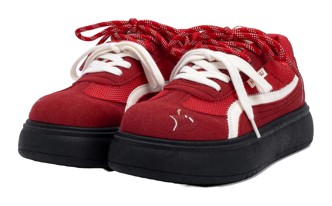 HUANQIU Coverage Lightweight Breathable Height Increasing Low top Skateboard Shoes Women's 